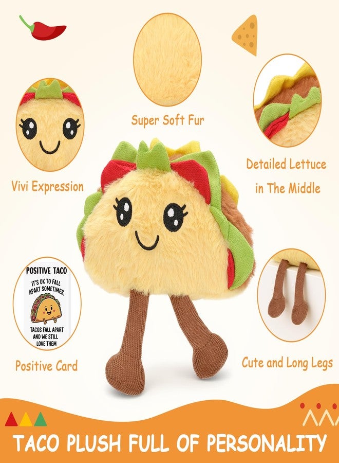 A AIFAMY Taco Stuffed Toy with Sound, Stuffed Food Plush for Emotional Daily Support, Fun Gag Gift Positivity Idea for Birthday Coworker Office Christmas - Image 4
